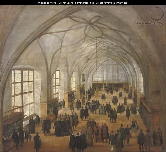 The Vladislav Hall at the Castle in Prague - Hendrik Van Steenwyck I