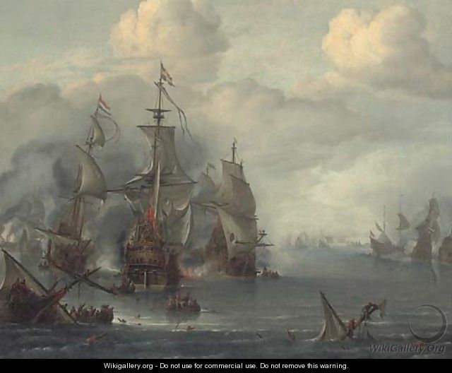 The Battle of The Sound, 29th October, 1650 - Hendrik van Minderhout