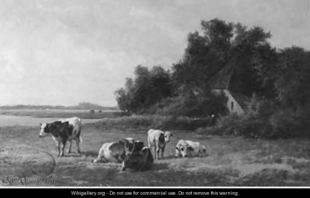 Cows grazing in a summer meadow - Hendrik Savrij