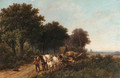 Pulling the wagon - Hendrik Pieter Koekkoek