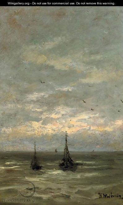 Sunset over the North Sea - Hendrik Willem Mesdag