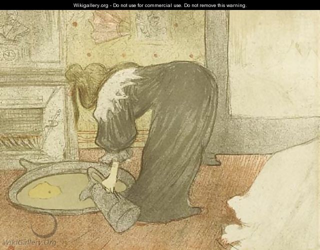 Femme au tub -- Le tub, from Elles - Henri De Toulouse-Lautrec