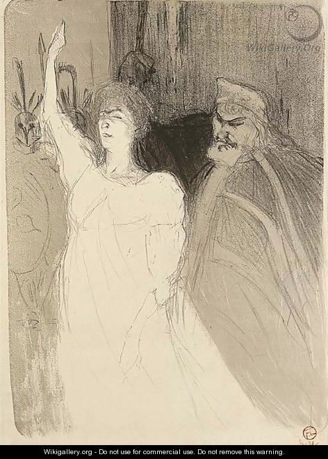 Bartet et Mounet-Sully, dans Antigone - Henri De Toulouse-Lautrec