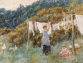 A study for The Clothes Line - Helen Mary Elizabeth Allingham, R.W.S.