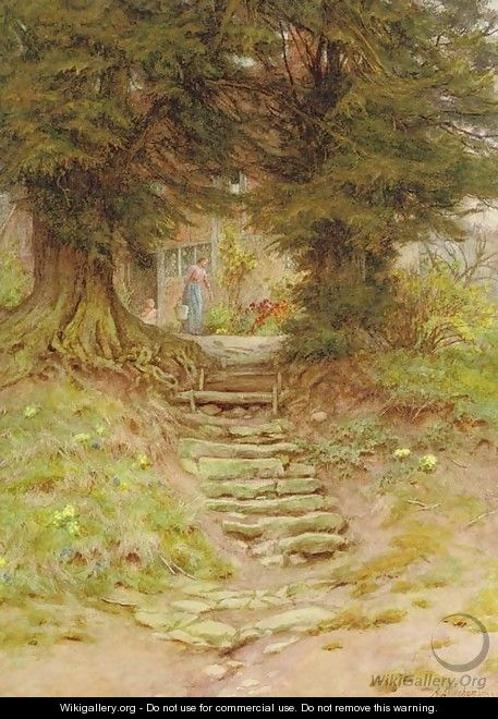 A cottage near Crocken Hill, Kent - Helen Mary Elizabeth Allingham, R.W.S.