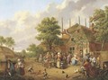 'Boeren Buijtenvreugt' a wedding dance in a village - Hendrick Willelm Schweickhardt