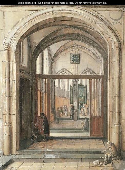 The entrance to a church - Hendrick Van Steenwijck II
