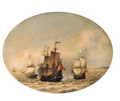A Dutch merchantman under attack offshore - Hendrik van Anthonissen