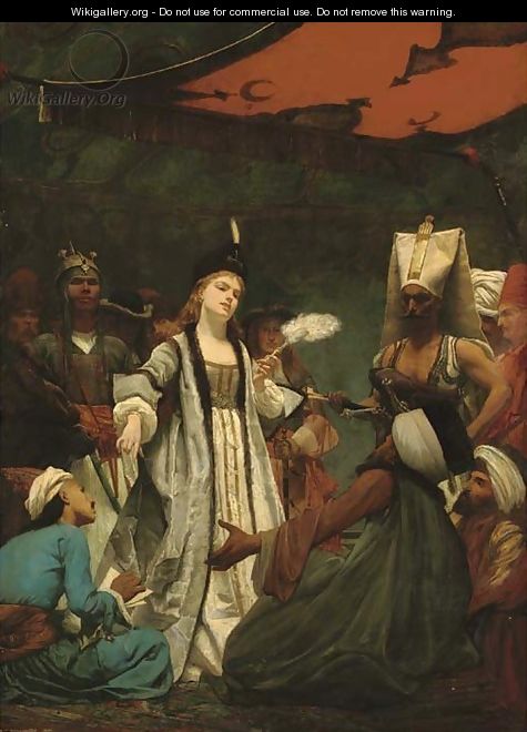 Catherine I of Russia negotiating the Treaty of Prut with the Turks - Gustave Clarence Rodolphe Boulanger