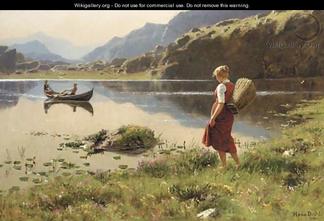 Rowing ashore - Hans Dahl