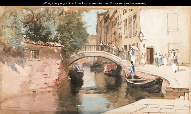 Venice Canal Scene - Francis Hopkinson Smith