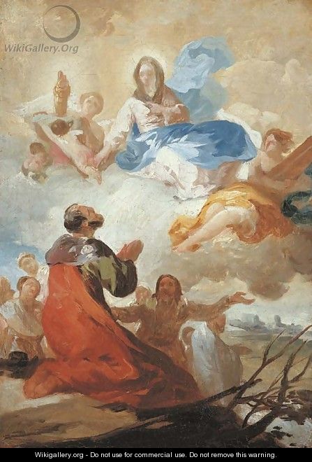 The Appearance of the Virgen del Pilar to Saint James - Francisco De Goya y Lucientes