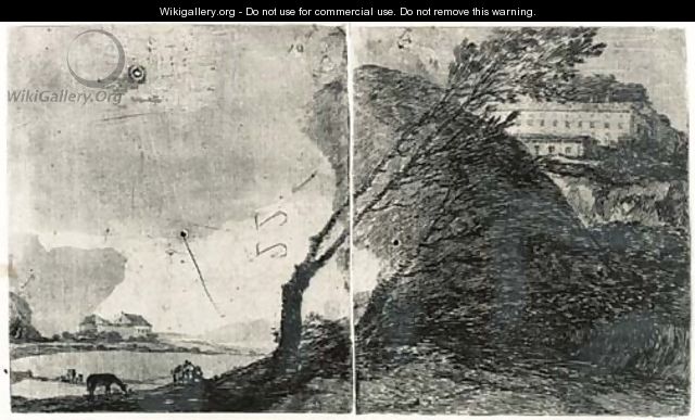 Landscape with Buildings and Trees - Francisco De Goya y Lucientes