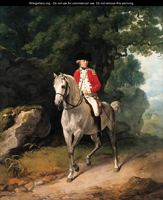 Equestrian portrait of Sir Henry Pigot (1750-1840) - Francis Wheatley