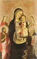 The Madonna and Child with Saints Catherine of Alexandria, John the Baptist, Anthony the Great and a female saint - Francesco D'Antonio Da Viterbo