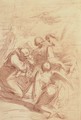 The Vision of Saint Francis, after Guercino - Francesco Bartolozzi