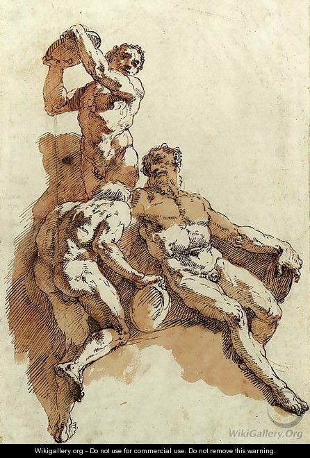 Three male nudes - Francesco Fontebasso