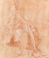A seated Figure turned to the right - Francesco Primaticcio