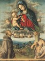 The Madonna and Child appearing to Saints Francis of Assisi and Jerome - Francesco Da Cotignola (see Zaganelli, Francesco di Bosio)