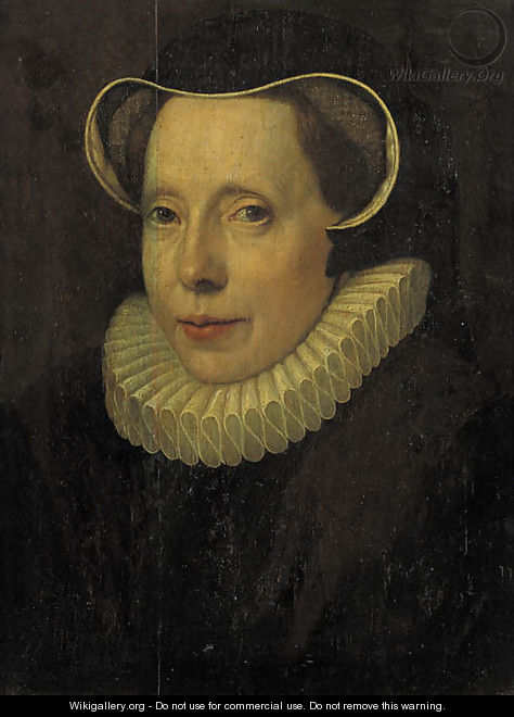Portrait of a lady - (after) Willem Adriaensz Key