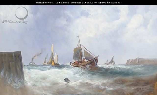 Fishing vessels in a squall; and Fishing vessels returning home - (after) William Calcott Knell