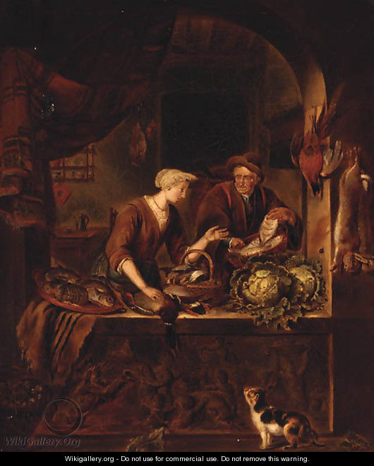 Preparing A Feast - (after) Of Willem Van Mieris
