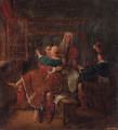 Soldiers courting a woman in a brothel - (after) Richard Brakenburg