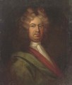 Portrait of a gentleman, bust-length, in a green coat and white necktie - (after) Kneller, Sir Godfrey