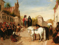 The Cavalier's Departure - (after) Landseer, Sir Edwin