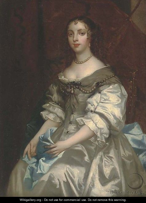 Portrait of a lady, traditionally identified Elizabeth, Countess of Devonshire (1619-1689) - (after) Sir Peter Lely