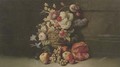 Summer flowers in a classical jug - (after) Thomas Worsey