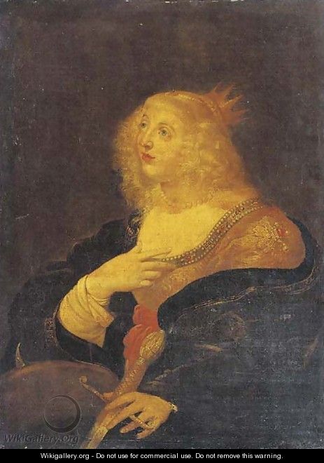 Saint Catherine of Alexandria - (after) Rembrandt Van Rijn