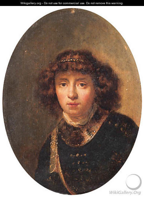 Portrait of a youth - (after) Rembrandt Van Rijn