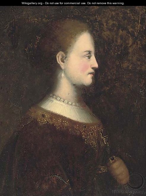 Portrait of a lady - (after) Rembrandt Van Rijn