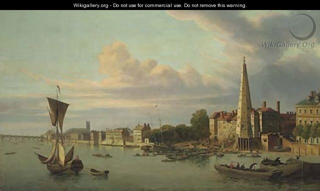 The York buildings waterworks looking towards Westminster - (after) Samuel Scott