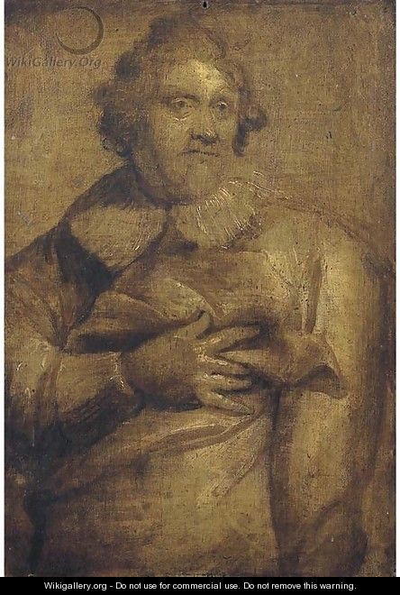 Portrait of an Karel van Mallery (1571-after 1635), half-length en grisaille - (after) Dyck, Sir Anthony van