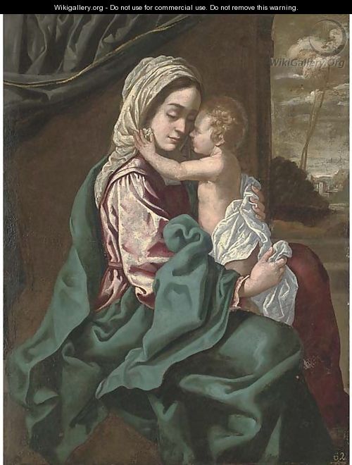 The Madonna and Child - (after) Simone Cantarini (Pesarese)