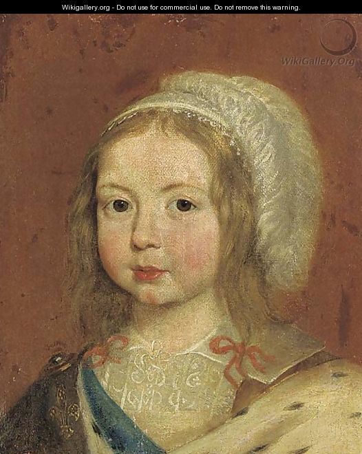Portrait of a girl - (after) Simon Vouet