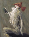 A caricature of Sarah Bernhardt - (after) Simon Bussy