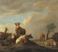Cattle and sheep in a meadow - (after) Paulus Potter