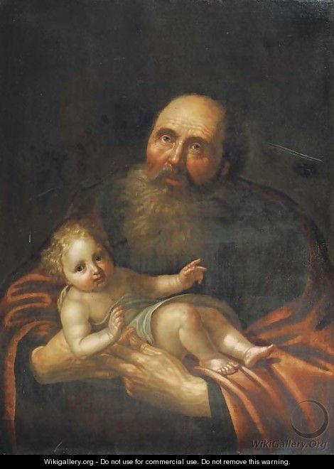 Saint Simeon with the Christ Child - (after) Paulus Moreelse