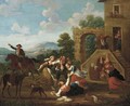 Countryfolk fighting before a house - (after) Paolo Monaldi