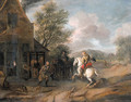 Travellers at the blacksmith's - (after) Philips Wouwerman