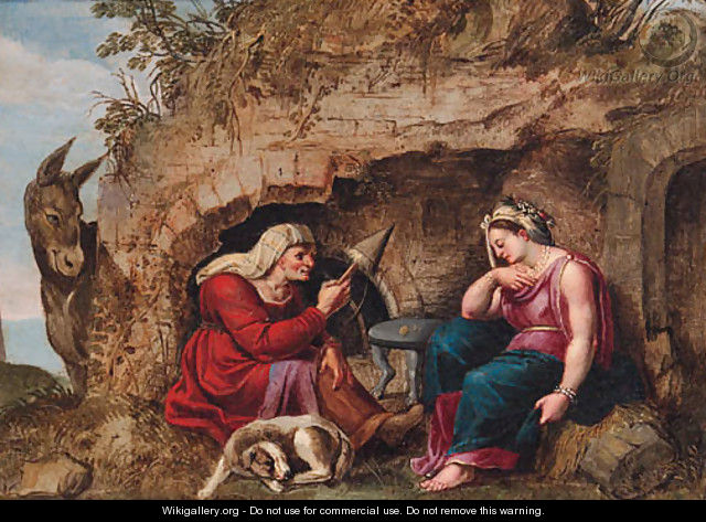 Hercules and Omphale - (after) Maerten De Vos