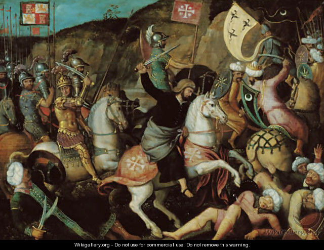 Saint James the Great at the Battle of Clavijo - (after) Michel Sittow
