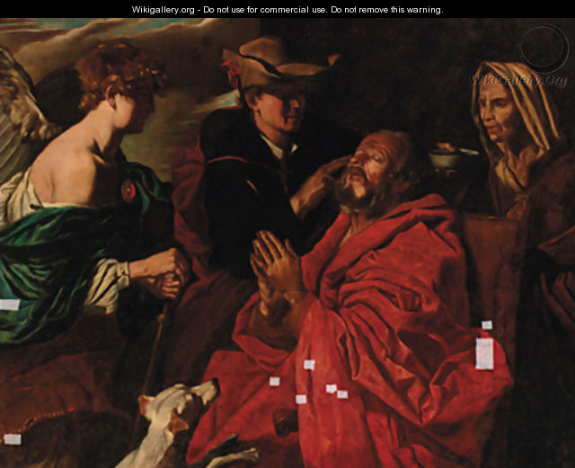 The Healing of the blind Tobias - (after) Matthias Stomer