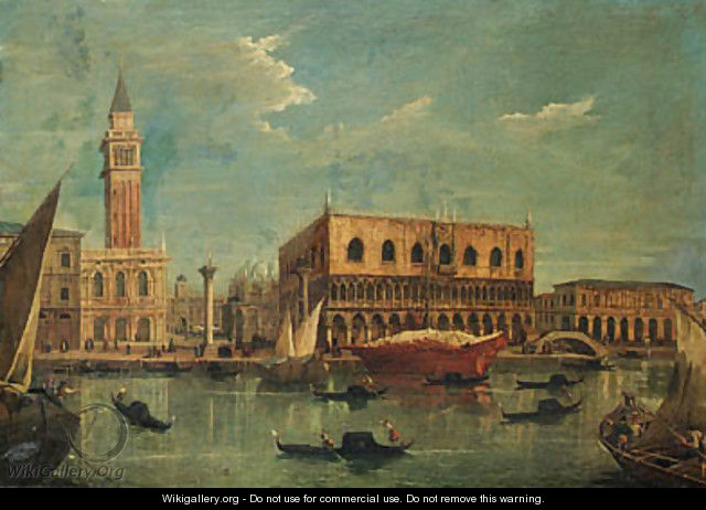 The Bacino of the Grand Canal, Venice, looking towards the Piazzetta and the Doge