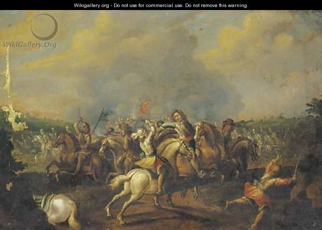 A cavalry skirmish - (after) Palamedes Palamedesz. (Stevaerts, Stevens)