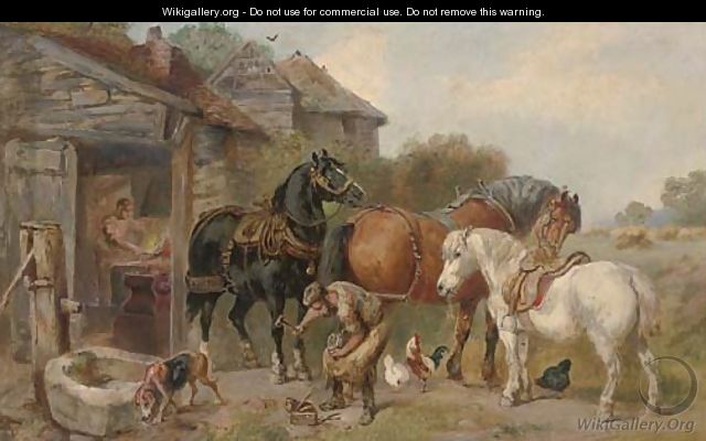 At the farriers - (after) John Sargeant Noble