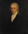 Portrait of a gentleman, traditionally identified as Sir John Twung, bust-length, in a black jacket and white cravat - (after) Hoppner, John